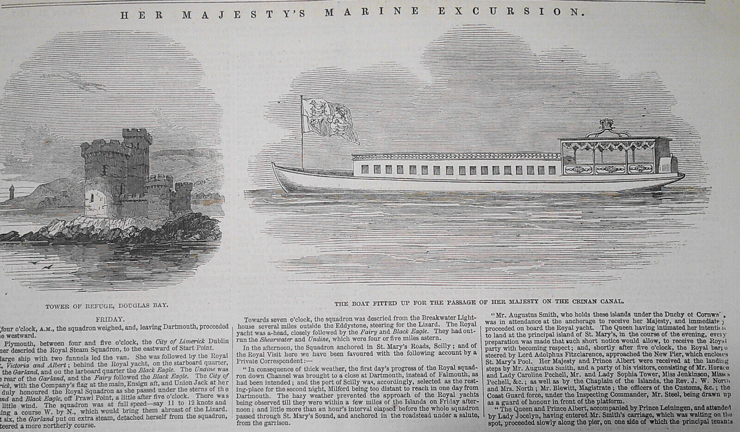 Her Majesty's Marine Excursion - August 21, 1847 Illustrated London News section