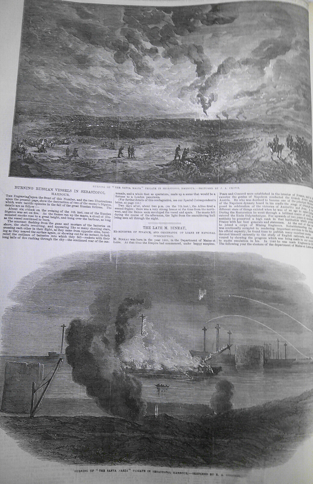 Illustrated London News Sept. 29, 1855 - Fall of Sebastopol; Glatton Battery etc