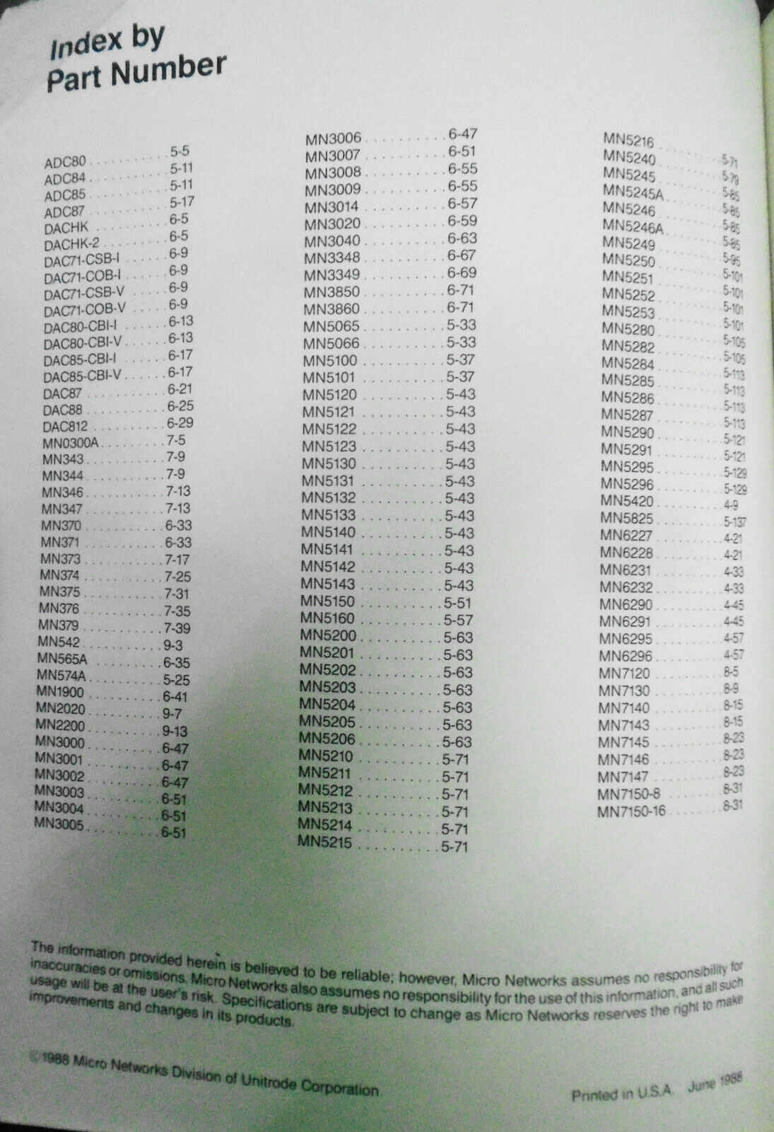 Micro Networks 1988-1989 Data conversion products catalog