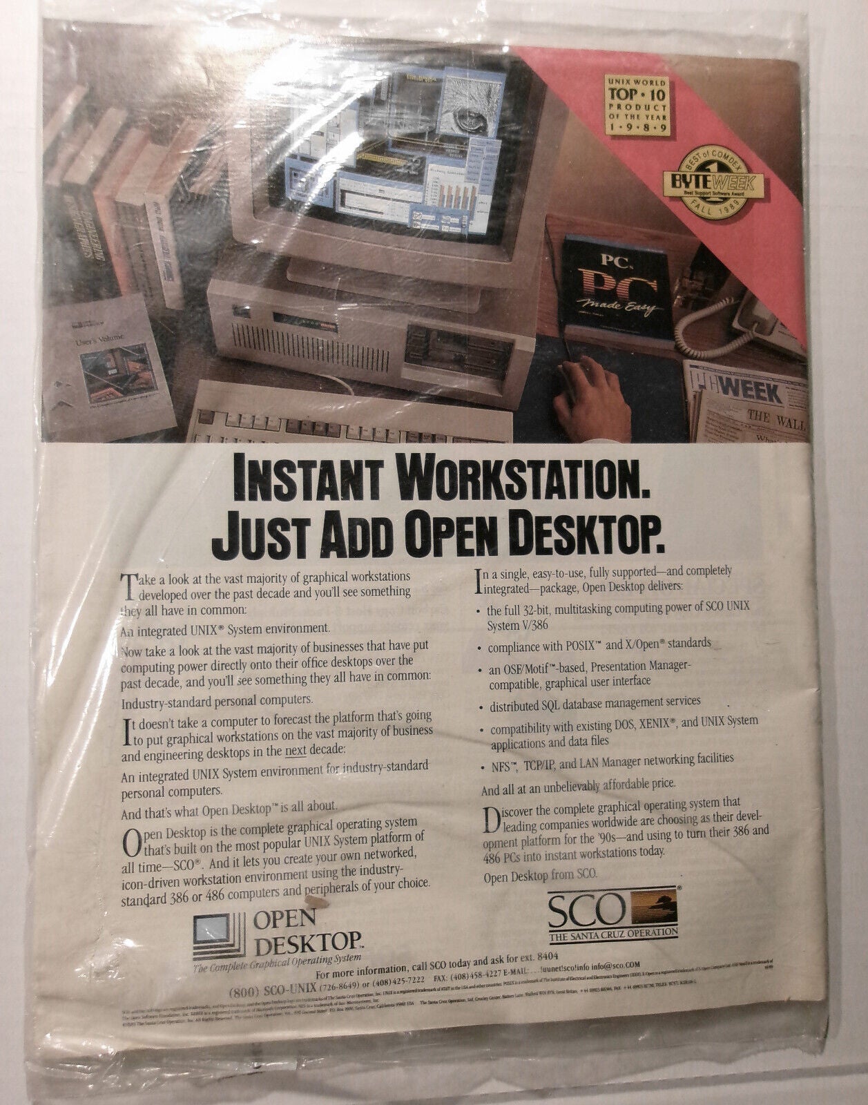 PC Week, April 9, 1990. Brand new, sealed. Lotus merges with Novell; etc.