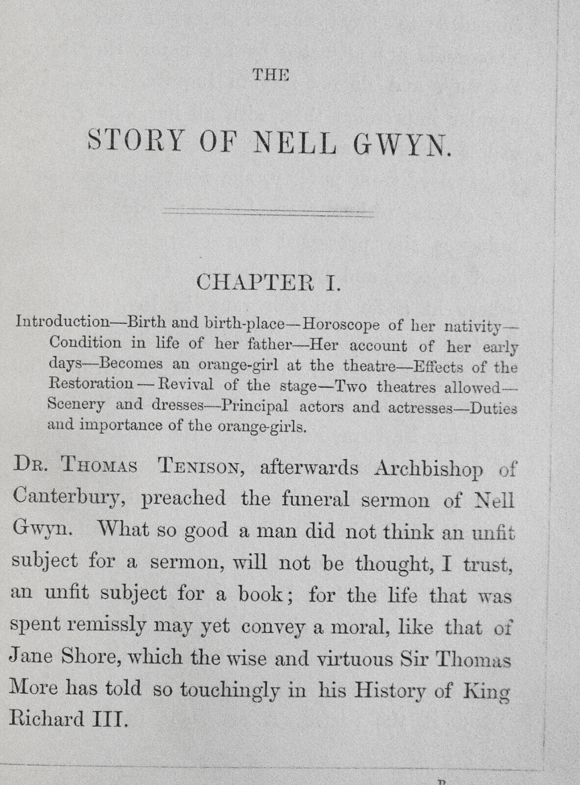 1852 The Story of Nell Gwyn: and the sayings of Charles II - Cunningham. 1st ed.