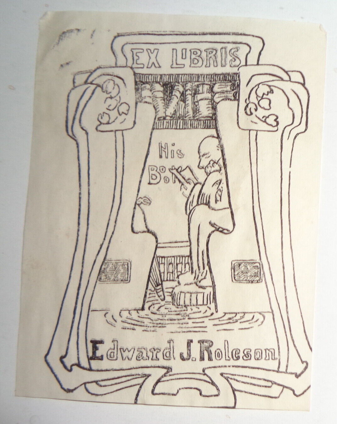 Edward J. Roleson - Ex Libris Bookplate.