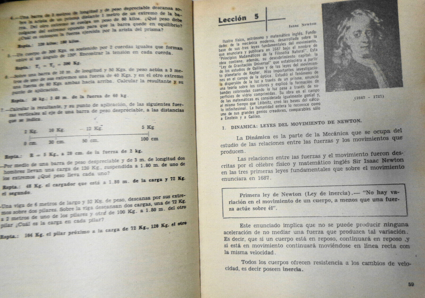 Física para el cuarto ano de educacion secundaria - Colegio Militar, Peru 1971