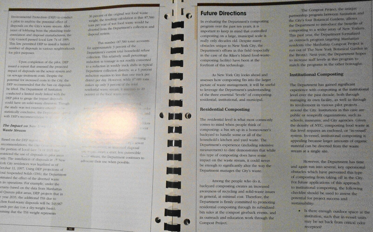 Composting in New York City : a complete program history. 2001.