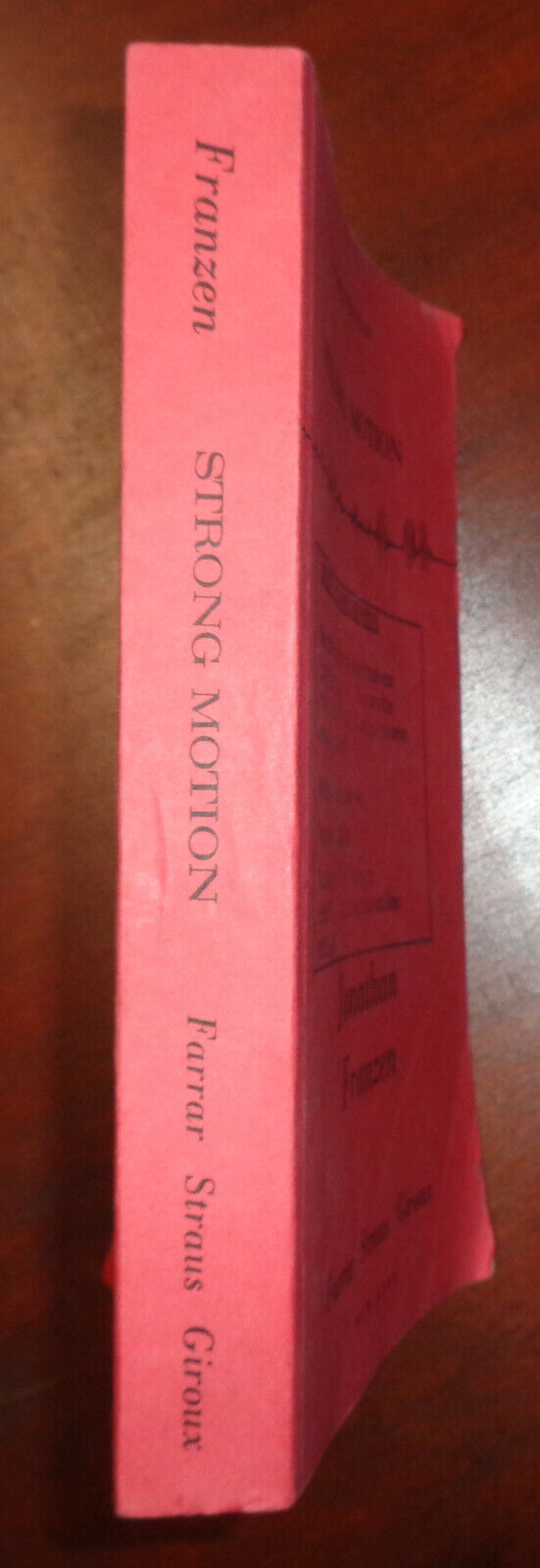 STRONG MOTION, by Jonathan Franzen - Uncorrected Proof 1991