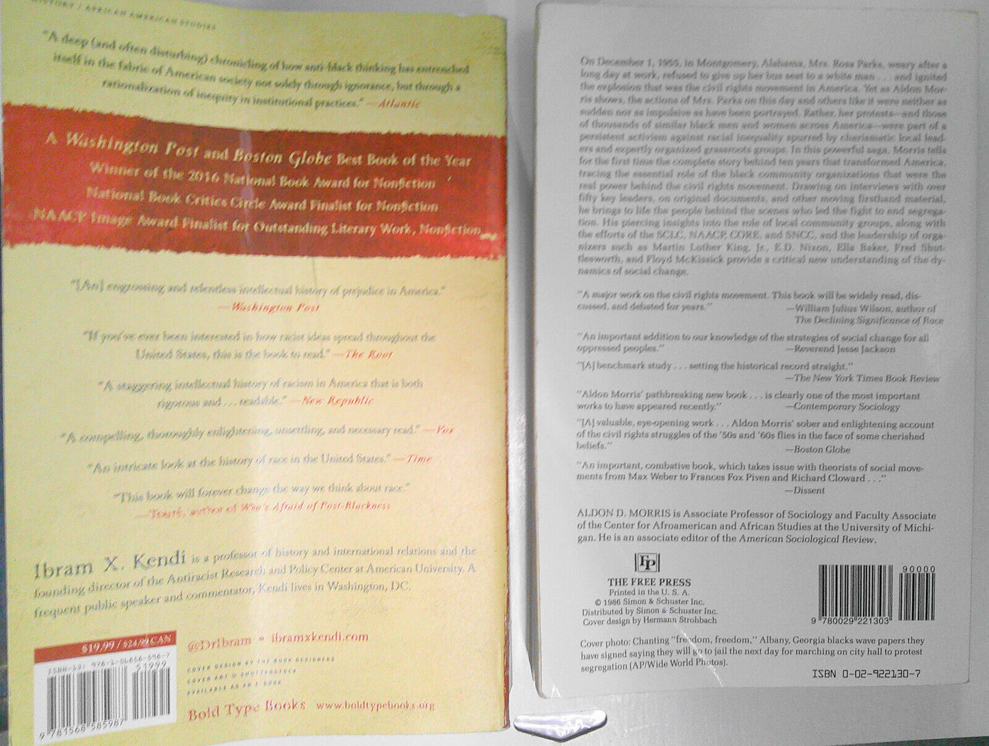 Kendi: Stamped from the beginning & Morris: Origins of the Civil Rights Movement