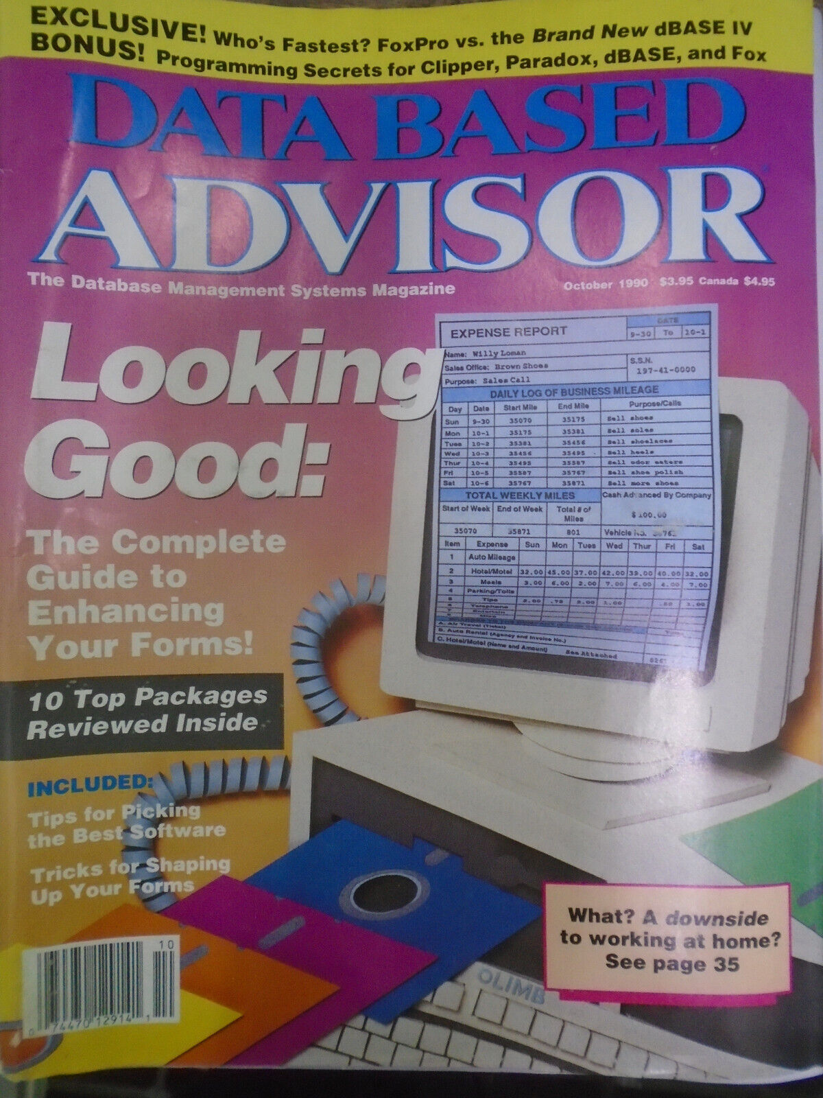 Data Based Advisor magazines - December 1988 & October 1990