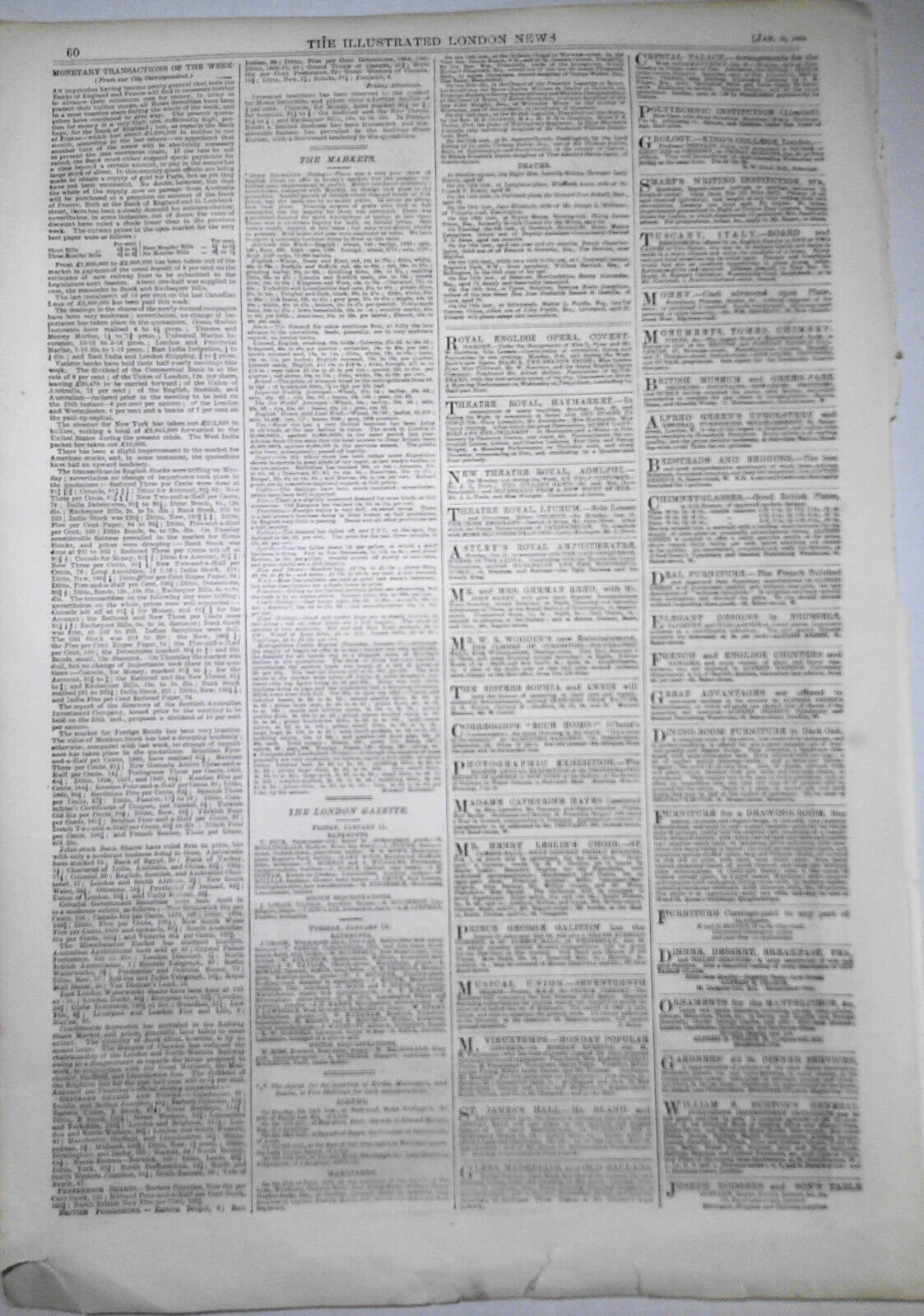 Mr. Charles' Ice-Stores, Lindsey House, Chelsea. Illustrated London News 1861