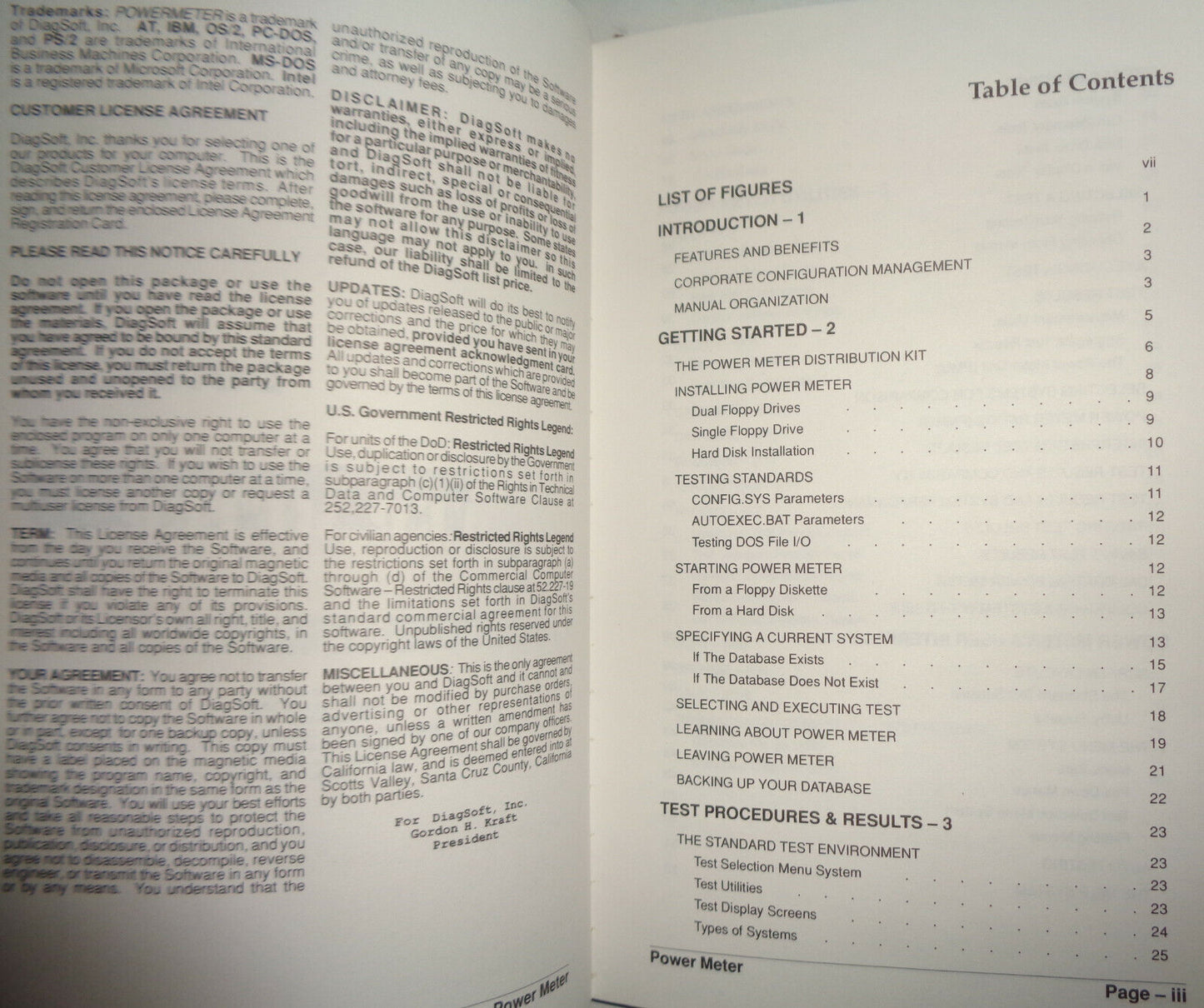 Power Meter, by DiagSoft, 1990. PC performance measurement tool for IBM 5 1/4 in