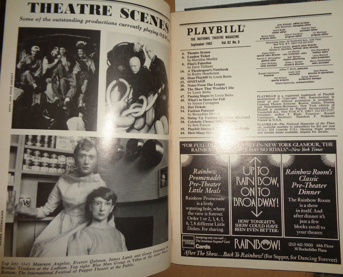 Brother Truckers - Playbill - September 1992