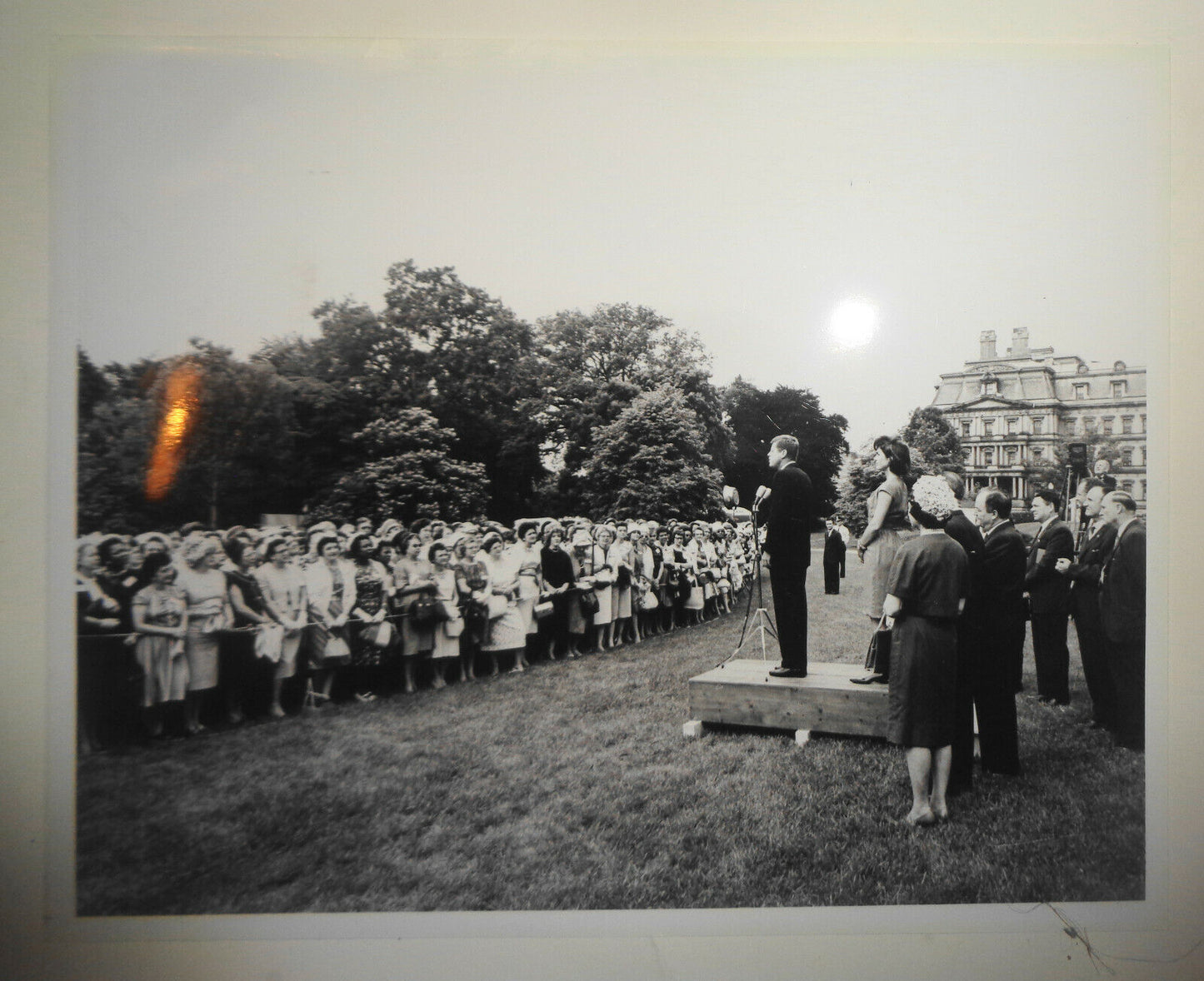 1962 President John F Kennedy Photo - South Lawn - Democratic Women's Conference