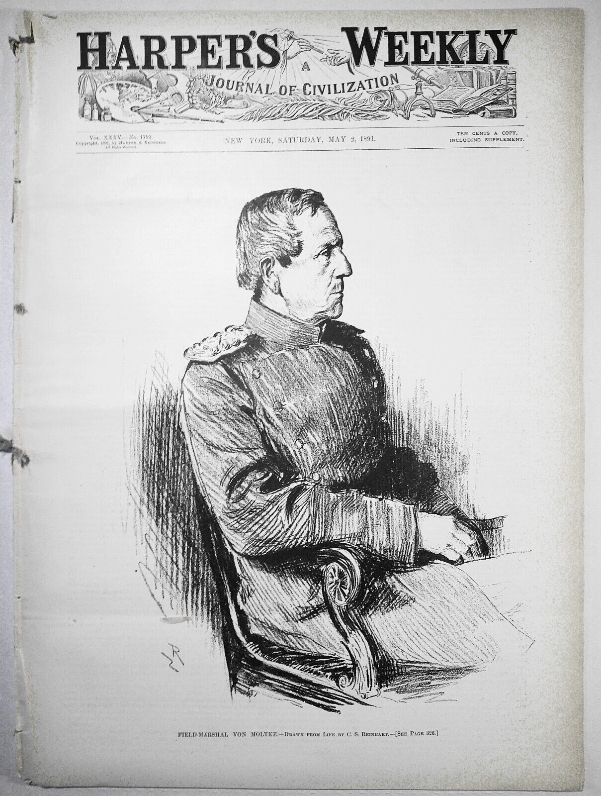 Harper's Weekly May 2, 1891. Australia; Manipuri; Henry James; Central Park, etc