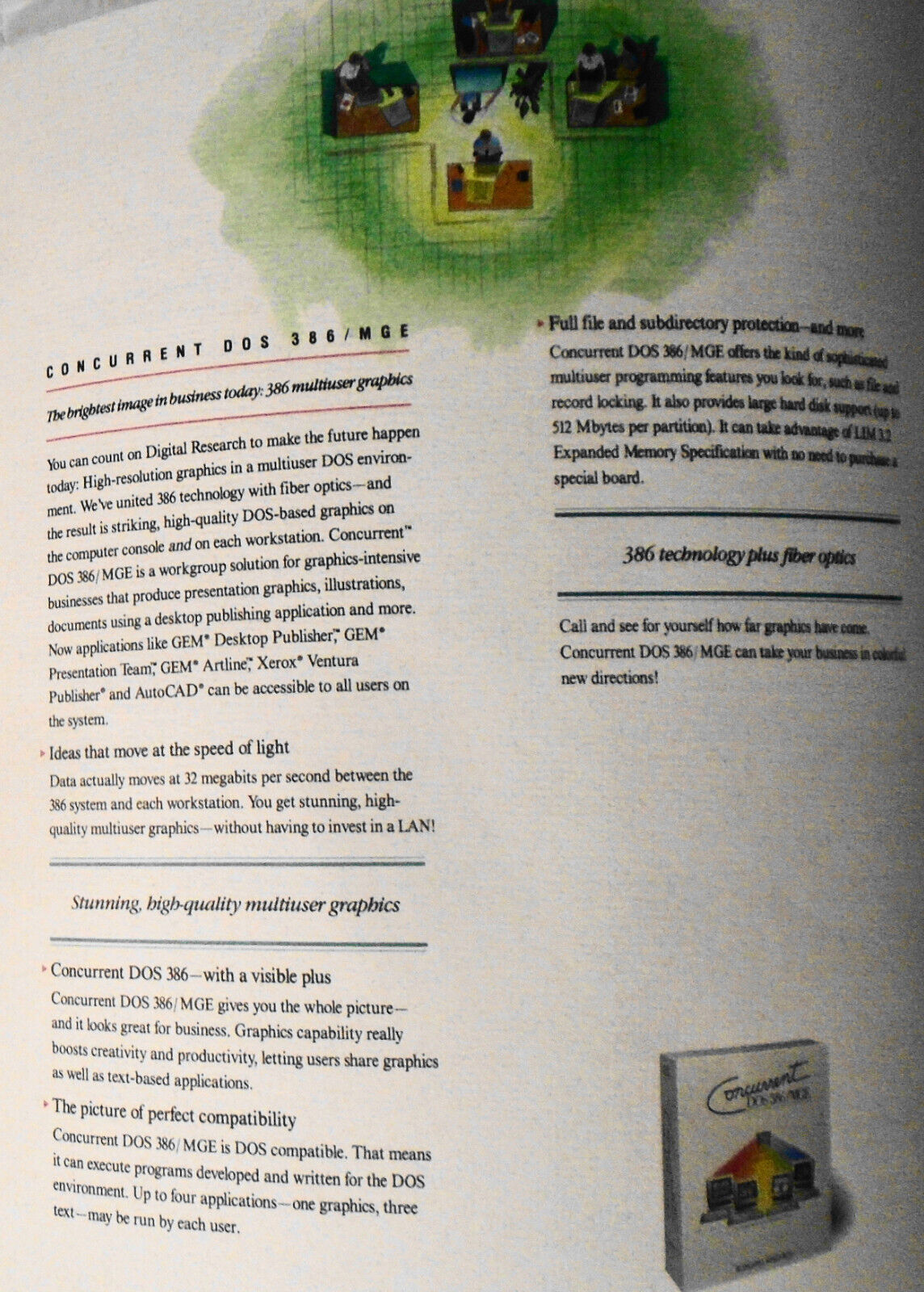 Digital Research Concurrent DOS multiuser operating systems brochure. 1988.