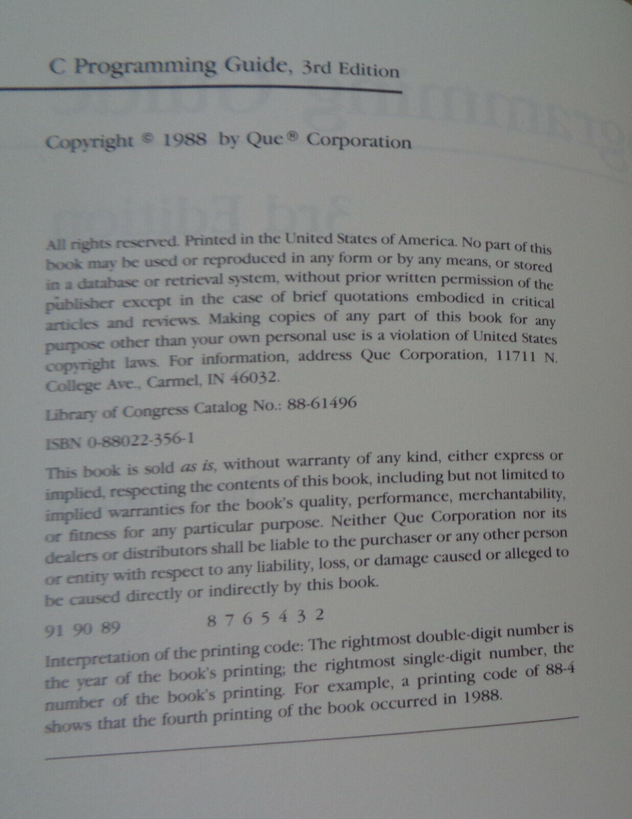 C Programming Guide, 3rd edition, 1989 - by Jack Purdum