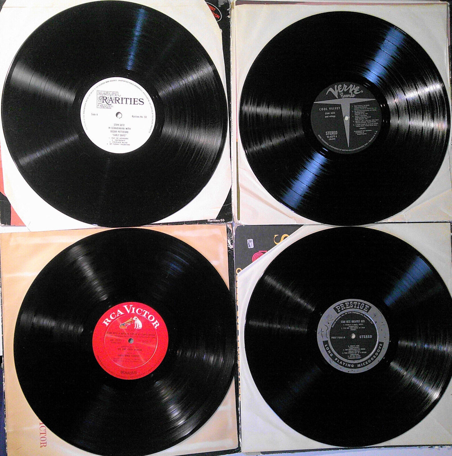 Stan Getz - 4 vintage LPs lot: Cool Velvet; In Scandinavia; Arthur Fiedler; Hits