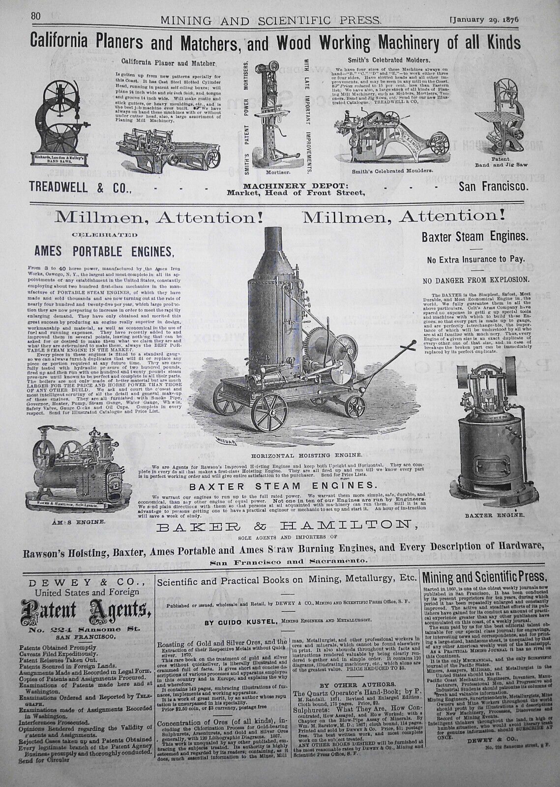 Mining and Scientific Press January 29, 1876. The Fryer Process; California Mine