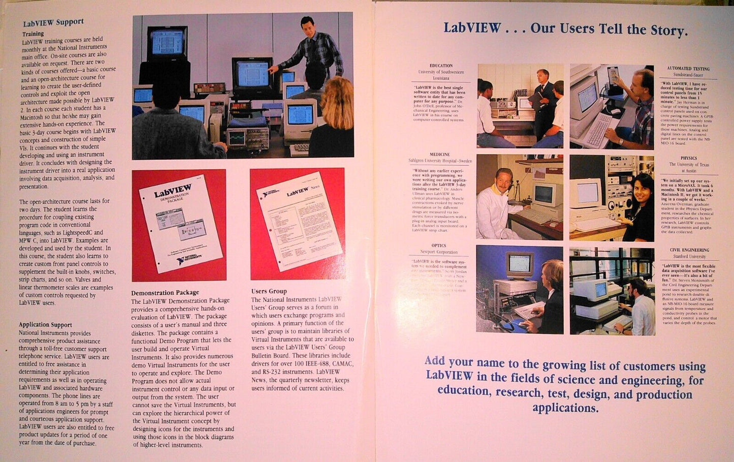 National Instruments LabVIEW 2 in NASA Zero Gravity Superconductor Research 1991