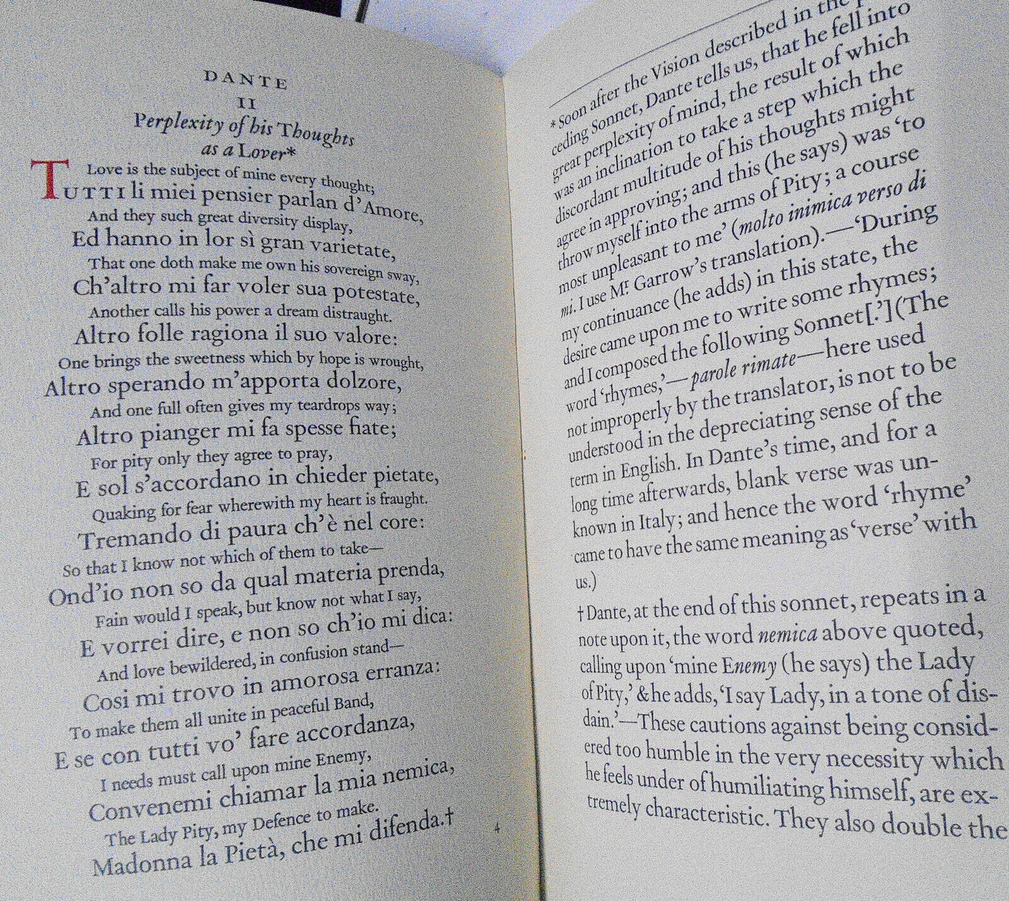 Leigh Hunt : On eight sonnets of Dante. 1965