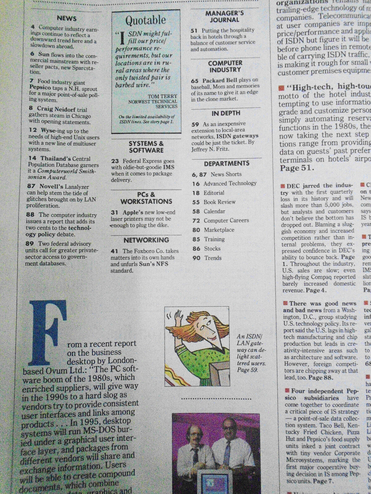 Computerworld Magazine, July 30, 1990 - DEC cutbacks, etc