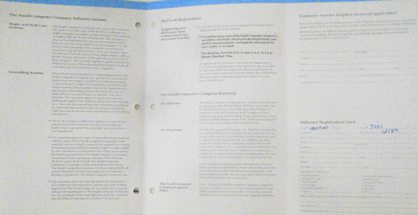 1986 Capture for FilePro - Converting ASCII Data - User Guide & MSDOS software.