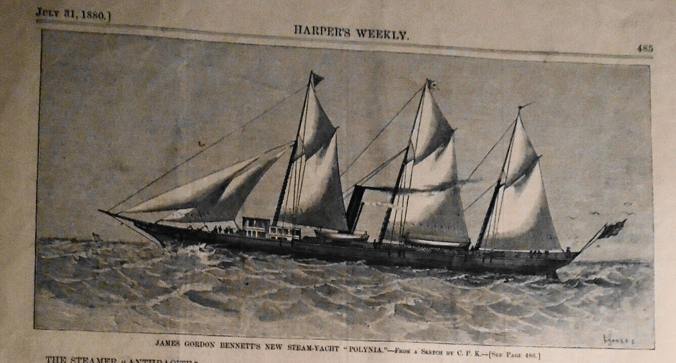HARPER'S WEEKLY, July 31, 1880 - Democratic Trojan Horse / Circus accident, etc