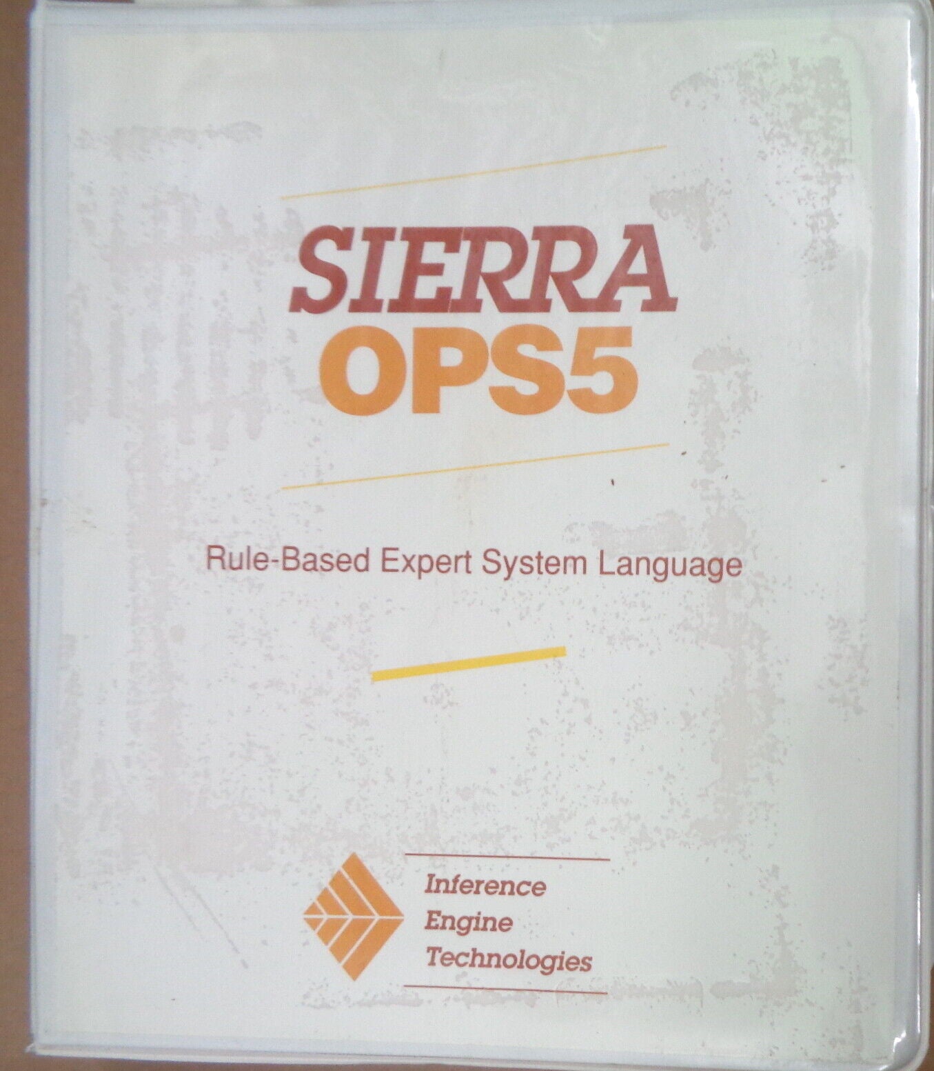 SIERRA OPS5 Rule-based Expert System Language, by Inference Engine Techno.. 1987
