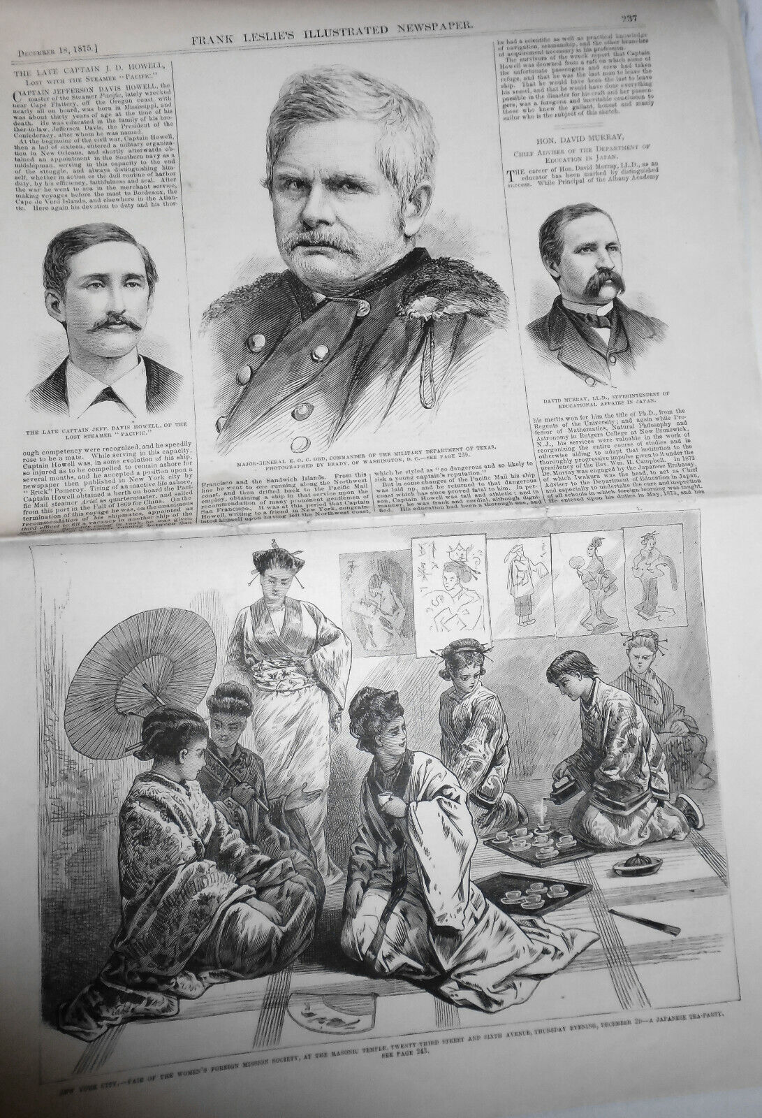 Frank Leslie's Illustrated Newspaper Dec 18, 1875 - Tweed's Escape, Evangelists
