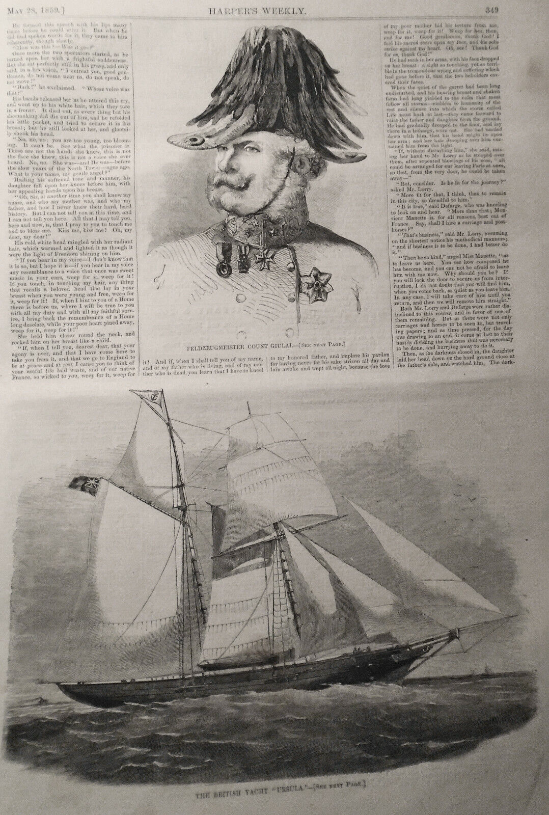 Harper's Weekly - Original May 28, 1859 : Abolitionists In Council /Map Of Italy
