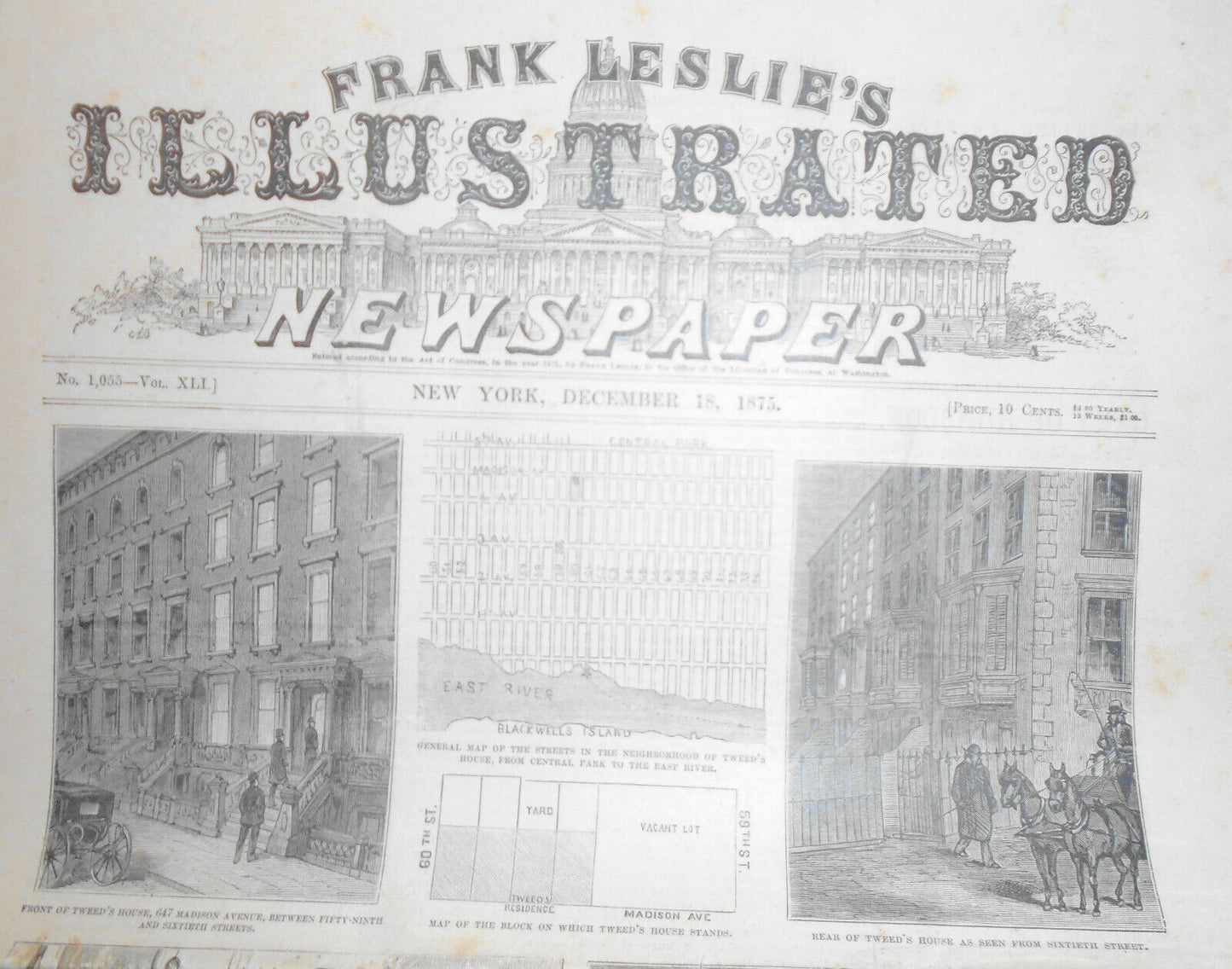 Frank Leslie's Illustrated Newspaper Dec 18, 1875 - Tweed's Escape, Evangelists