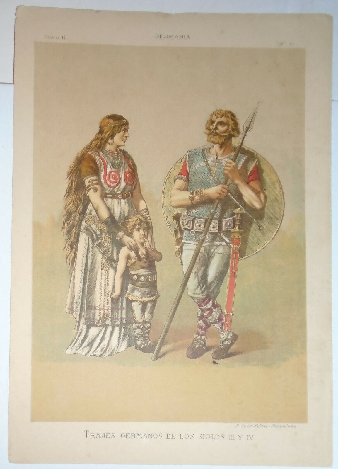 Arte Aleman - 4 lithographs lot circa 1890 by J. Seix, Barcelona.