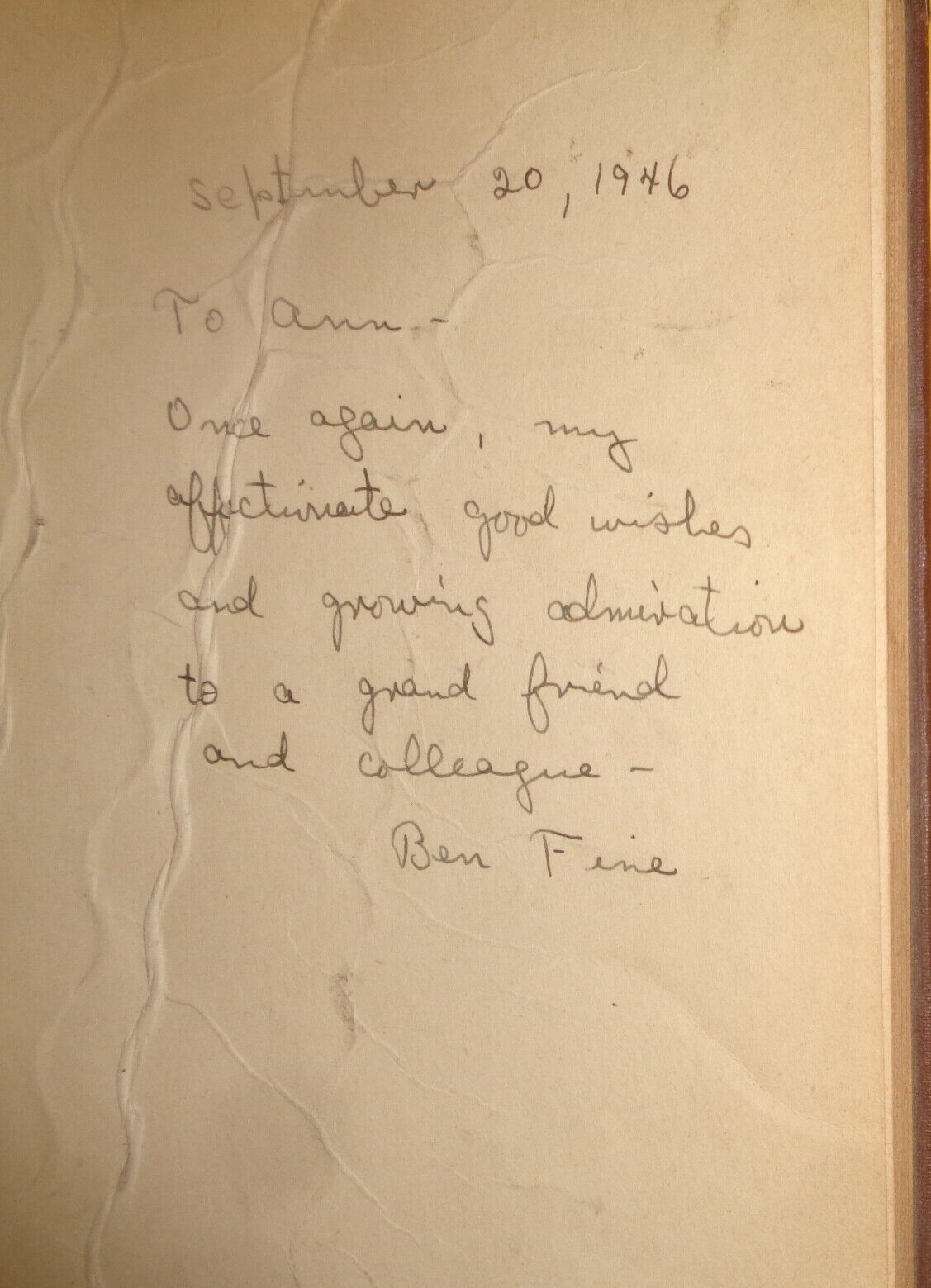 Admission to American Colleges, by Benjamin Fine. SIGNED First edition 1946