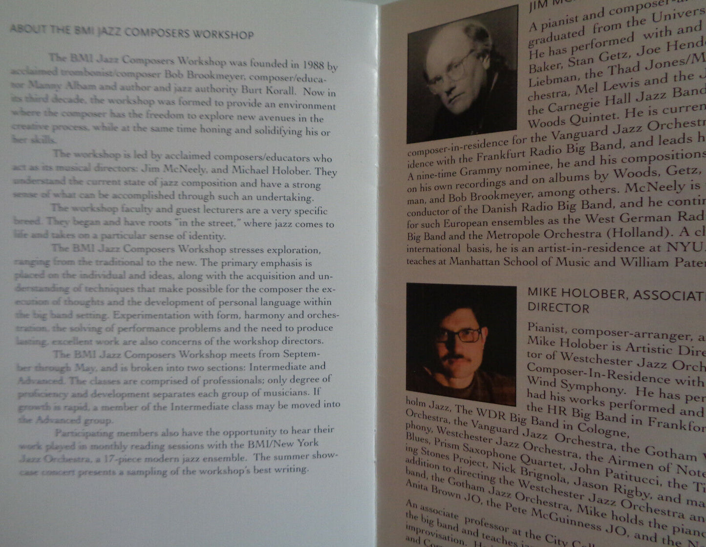 BMI Jazz Composers Workshop - Program - 22nd Annual Concert - July 1st, 2010