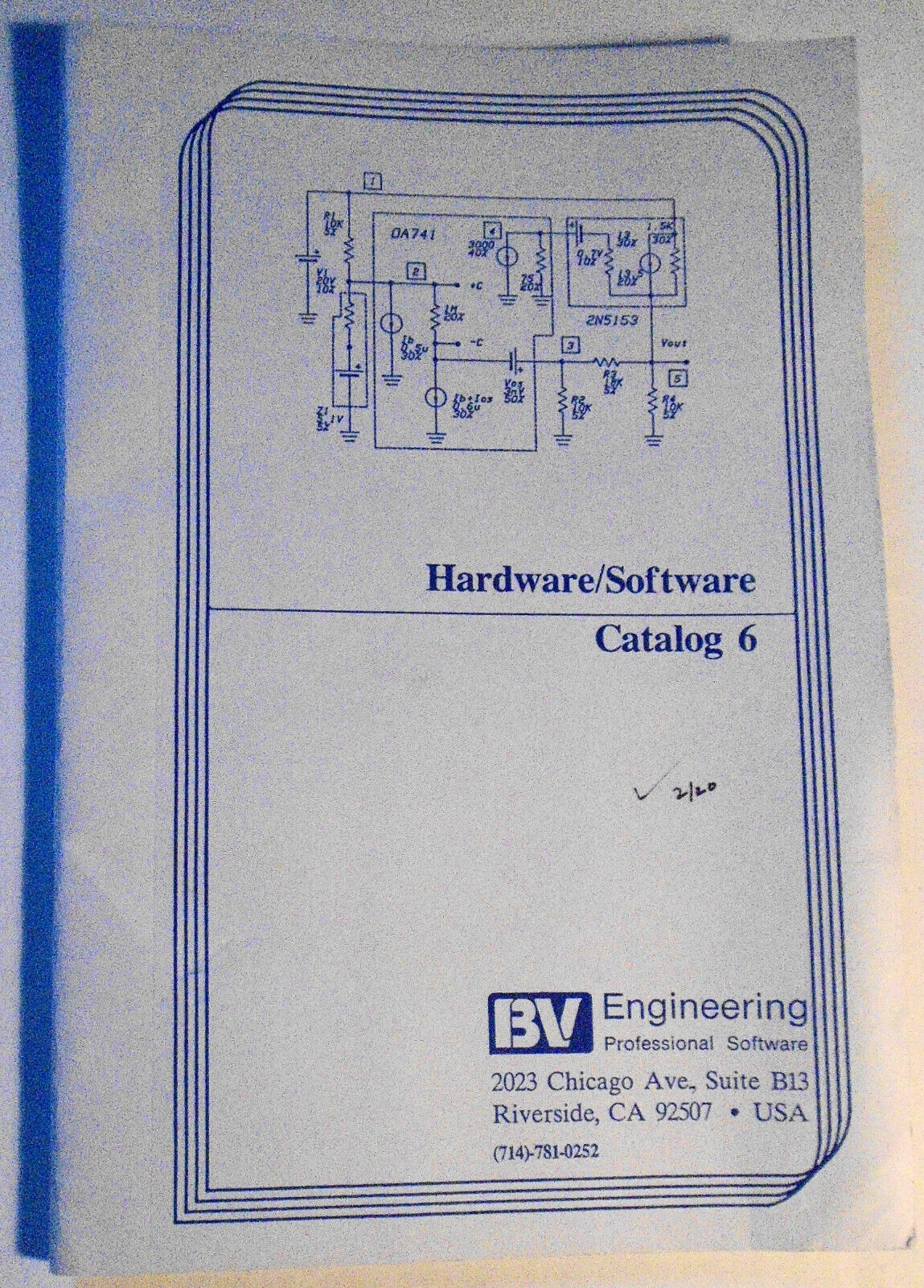 BV Engineering Hardware / Software Catalog 6, 1987.