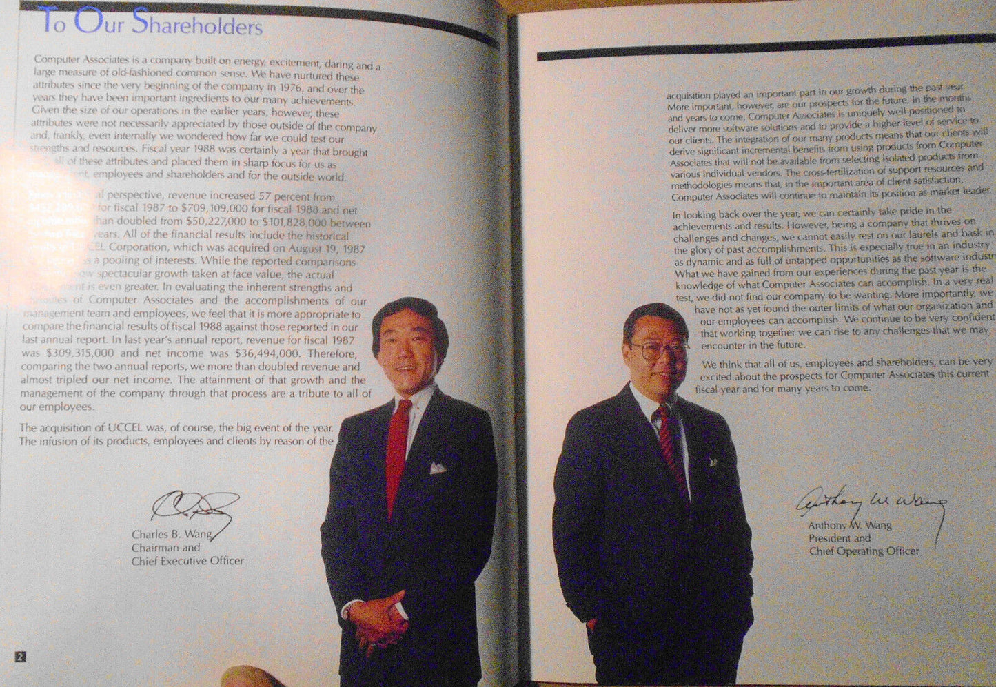 Annual Report 1988, Computer Associates International, Inc.