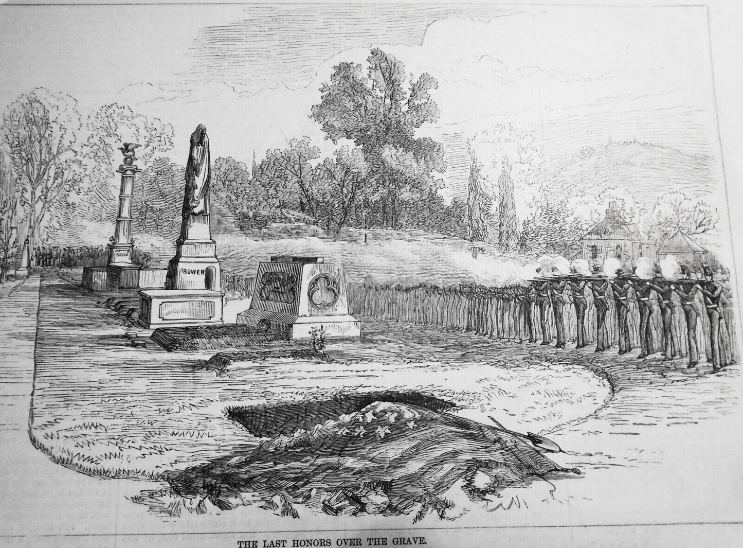 "Funeral Of General Custer" Harper's Weekly - 1877- 2 Original Prints & Story