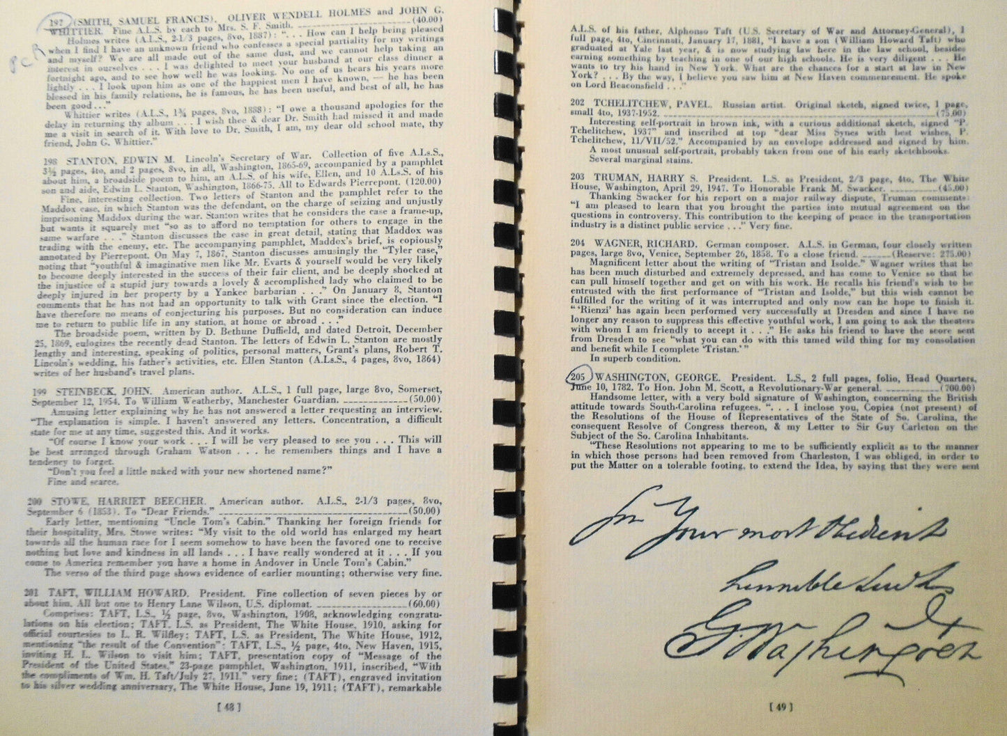 Charles Hamilton - Auction No. Six, 1963 Catalog with prices realized list
