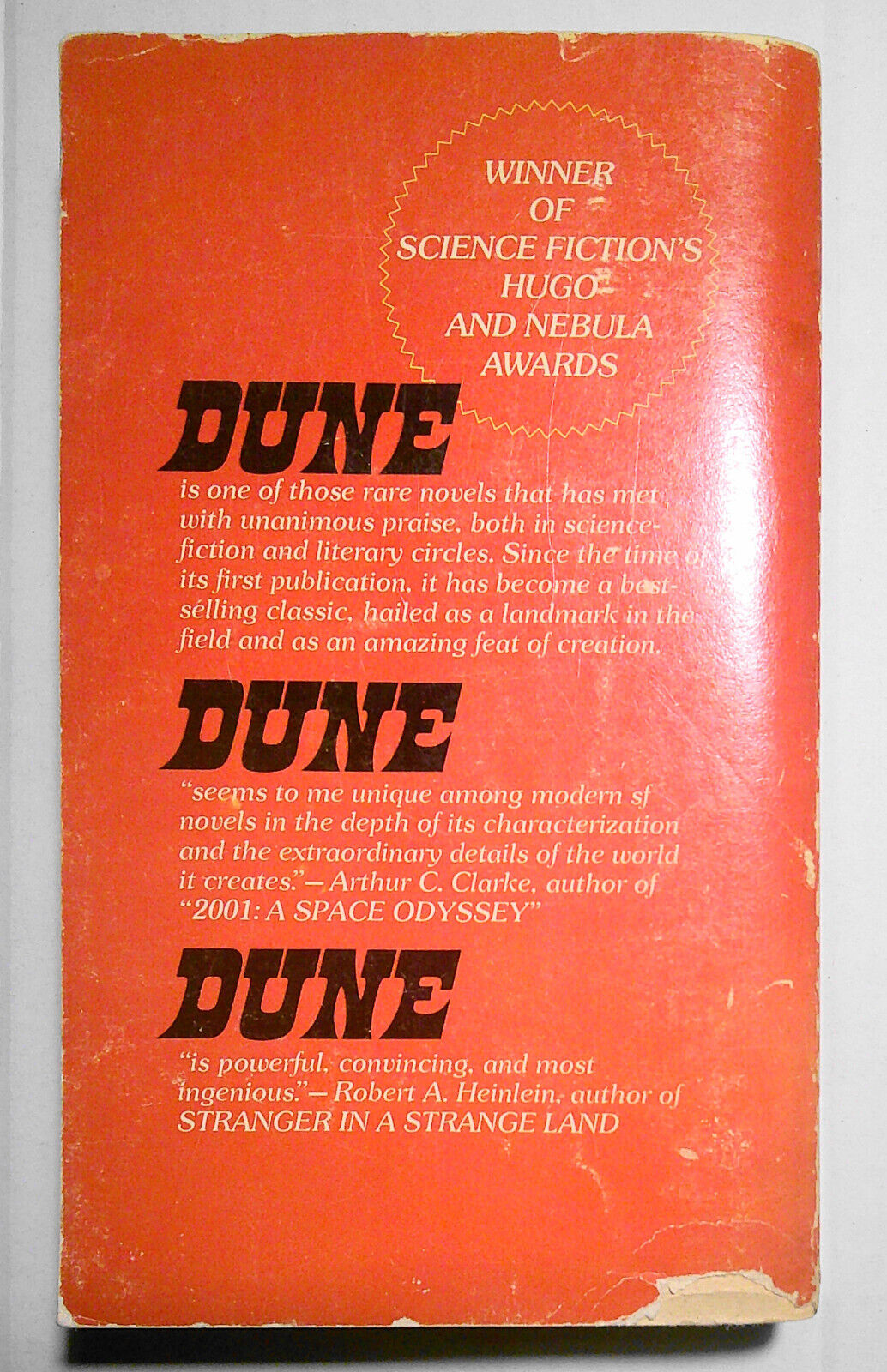 DUNE : Frank Herbert's Science Fiction Classic. Ace First Printing, 1965