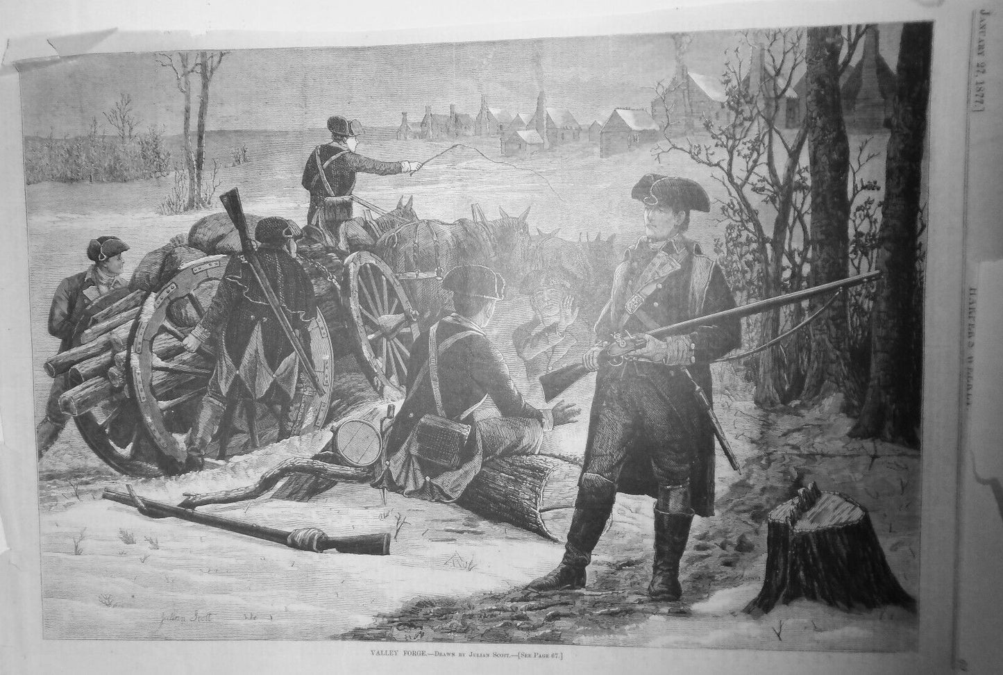 Valley Forge, by Julian Scott. Harper's Weekly January 27, 1877