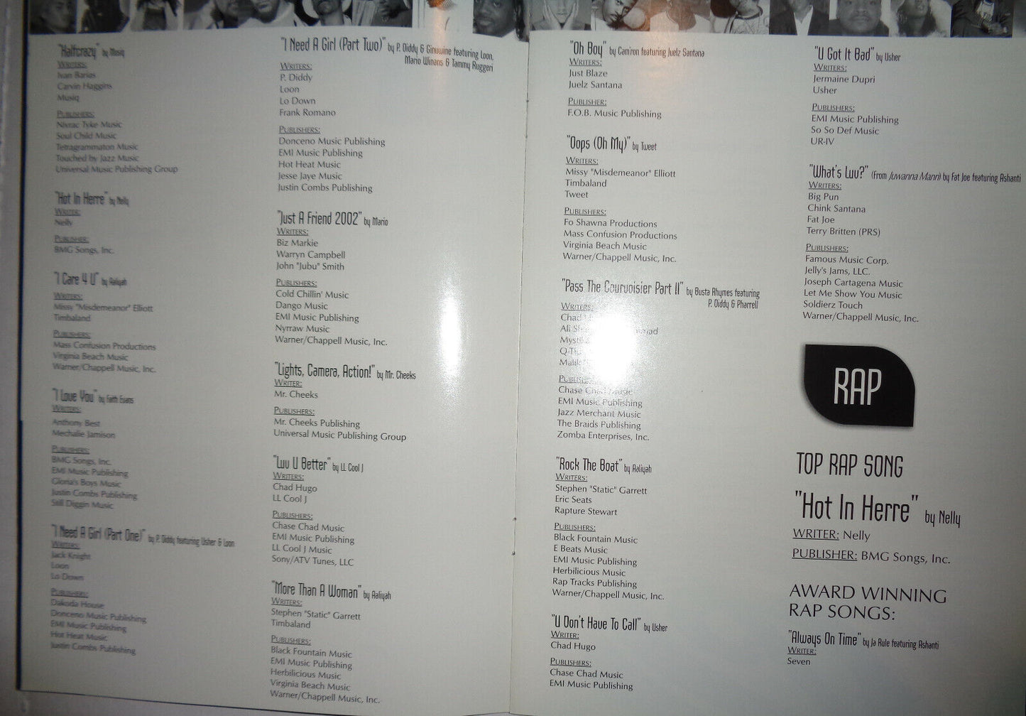 ASCAP'S 16th Annual Rhythm Soul Music Awards 2003 -Souvenir Program & Invitation