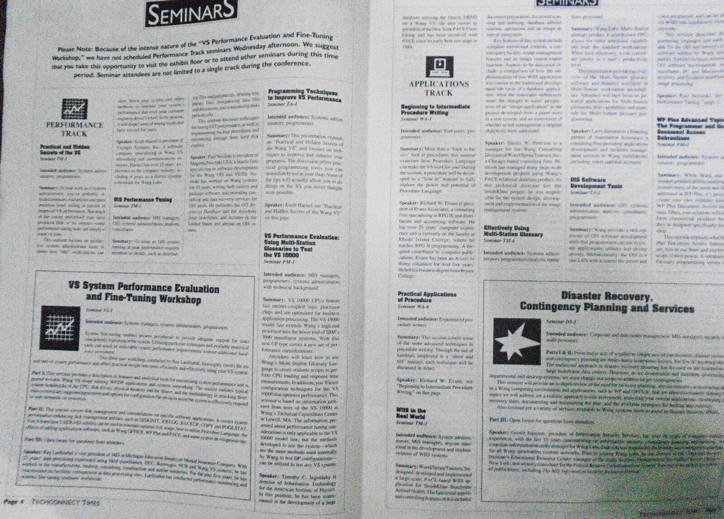 Techconnect Times - WANG Tradeshow and Conference - Program - March 14-16, 1990