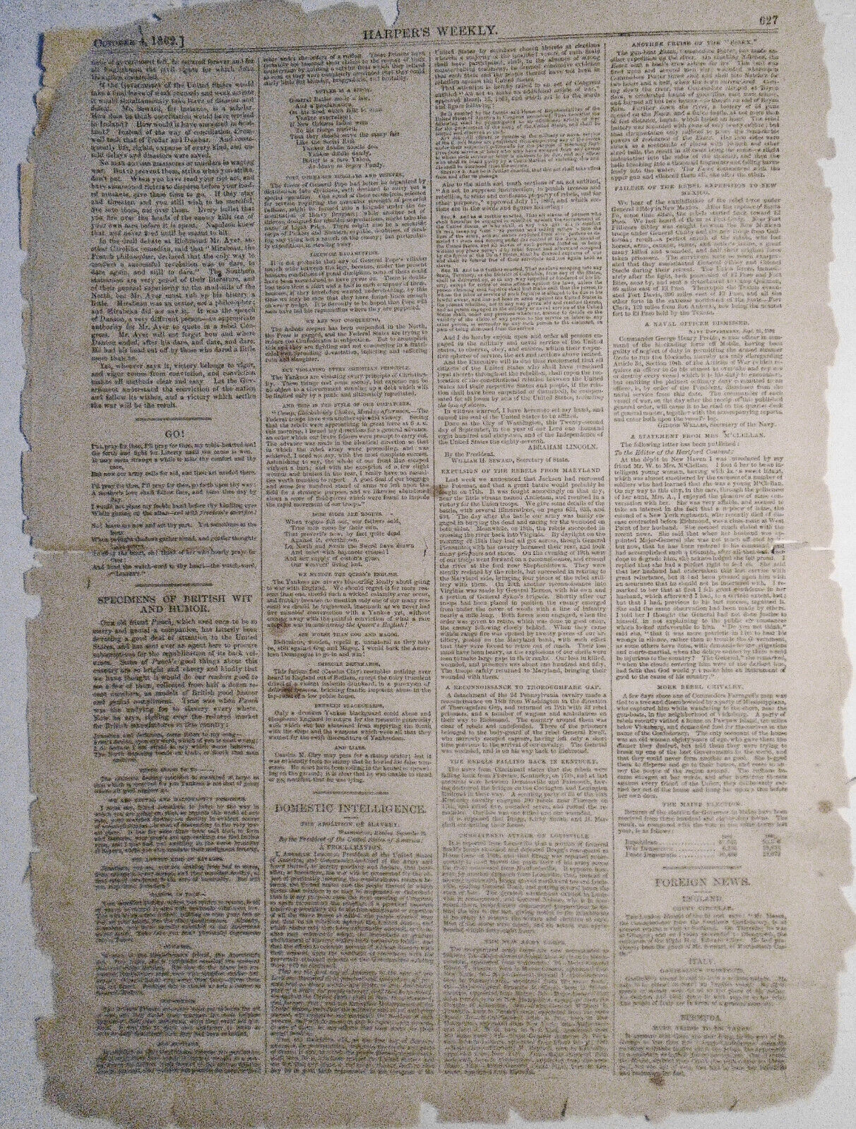 General View Of Harper's Ferry And The Maryland Heights - Harper's Weekly, 1862