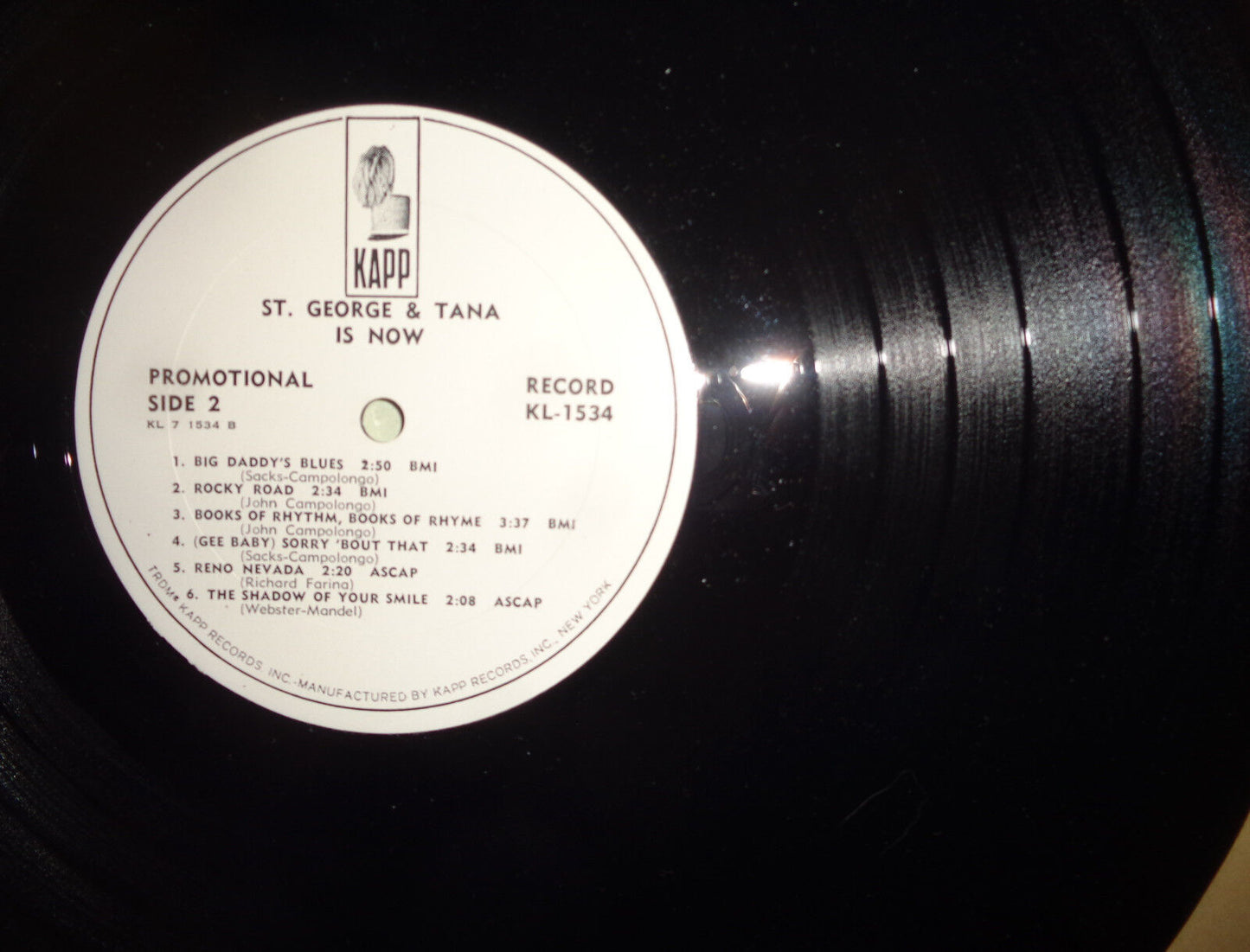 St George & Tana - Is Now - NM Vinyl KL-1534 White Label Promo MONO 1967