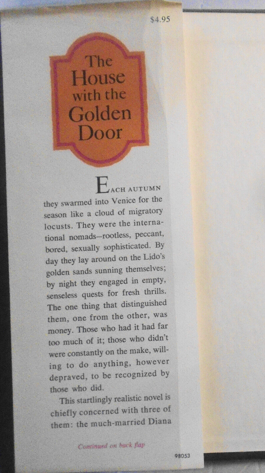 Philip van Rensselaer: The House with the Golden Door. SIGNED First edition 1965