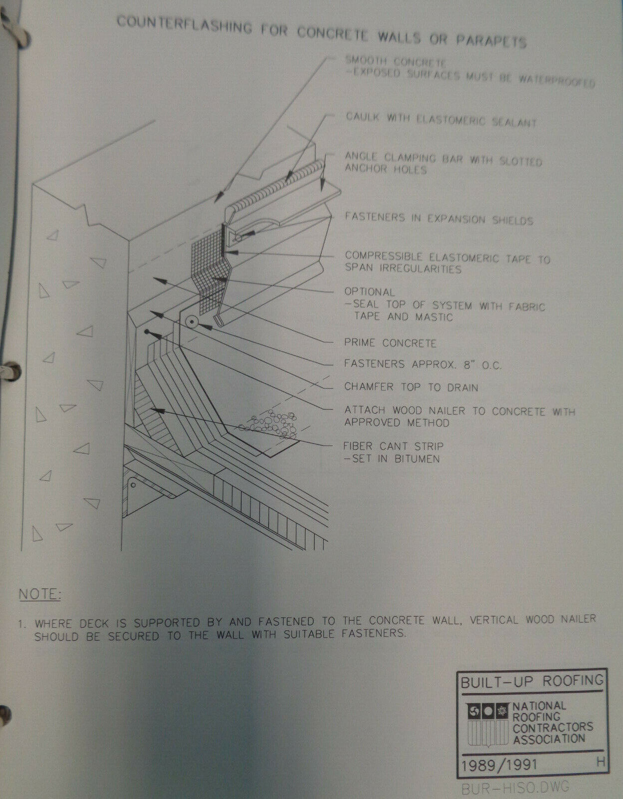 NRCA CAD Fully Integrated Construction Details Package - User Guide, V.1.1, 1992