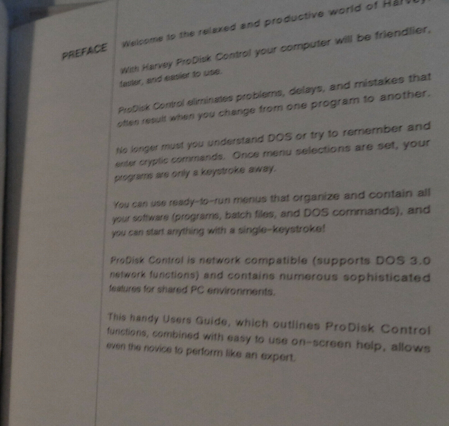 ProDisk Control, by Harvey Software. 1986. 5 1/4 inch IBM -- Unused