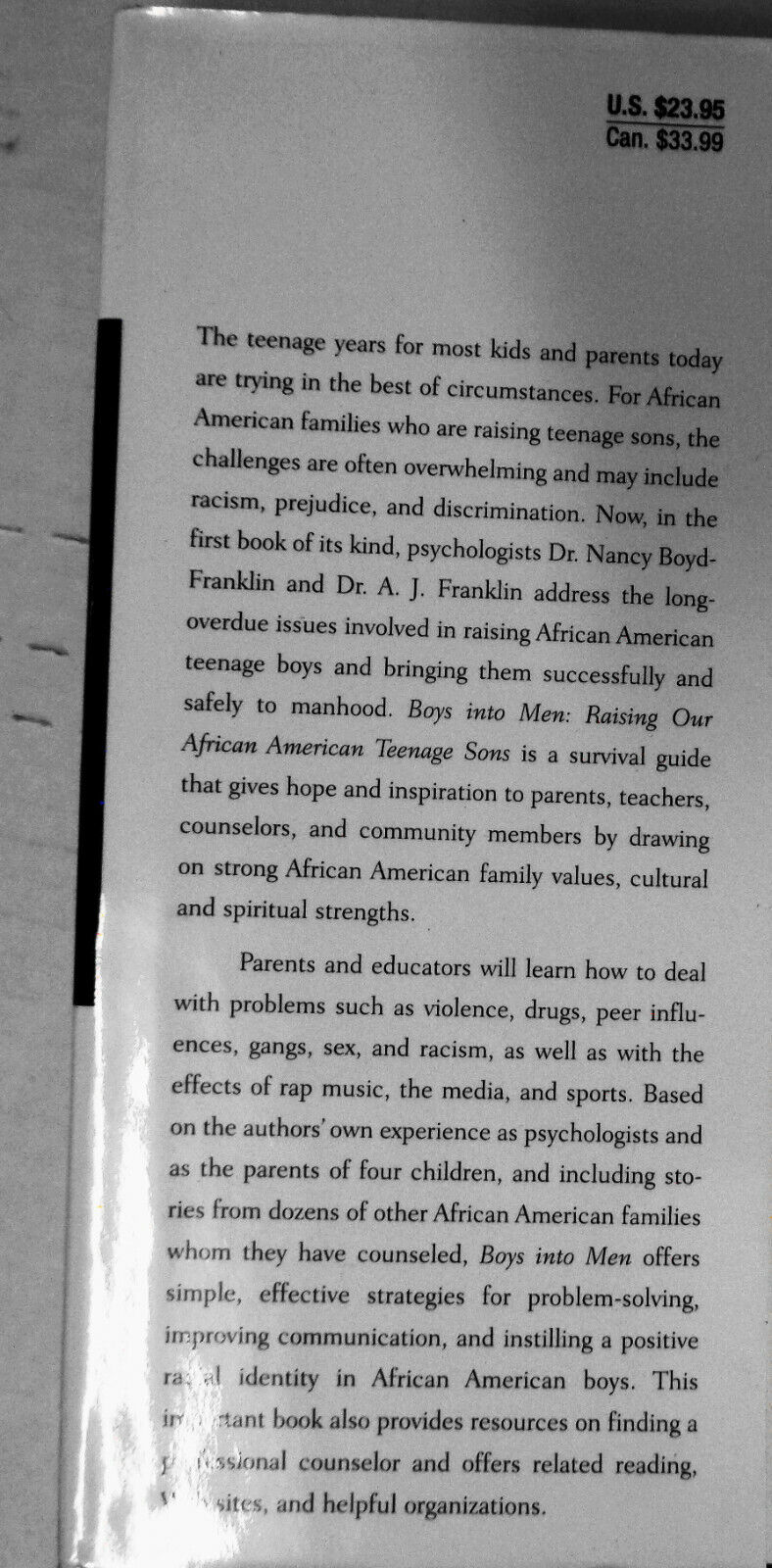 Boys into Men: Raising Our African American Teenage Sons by Boyd-Franklin