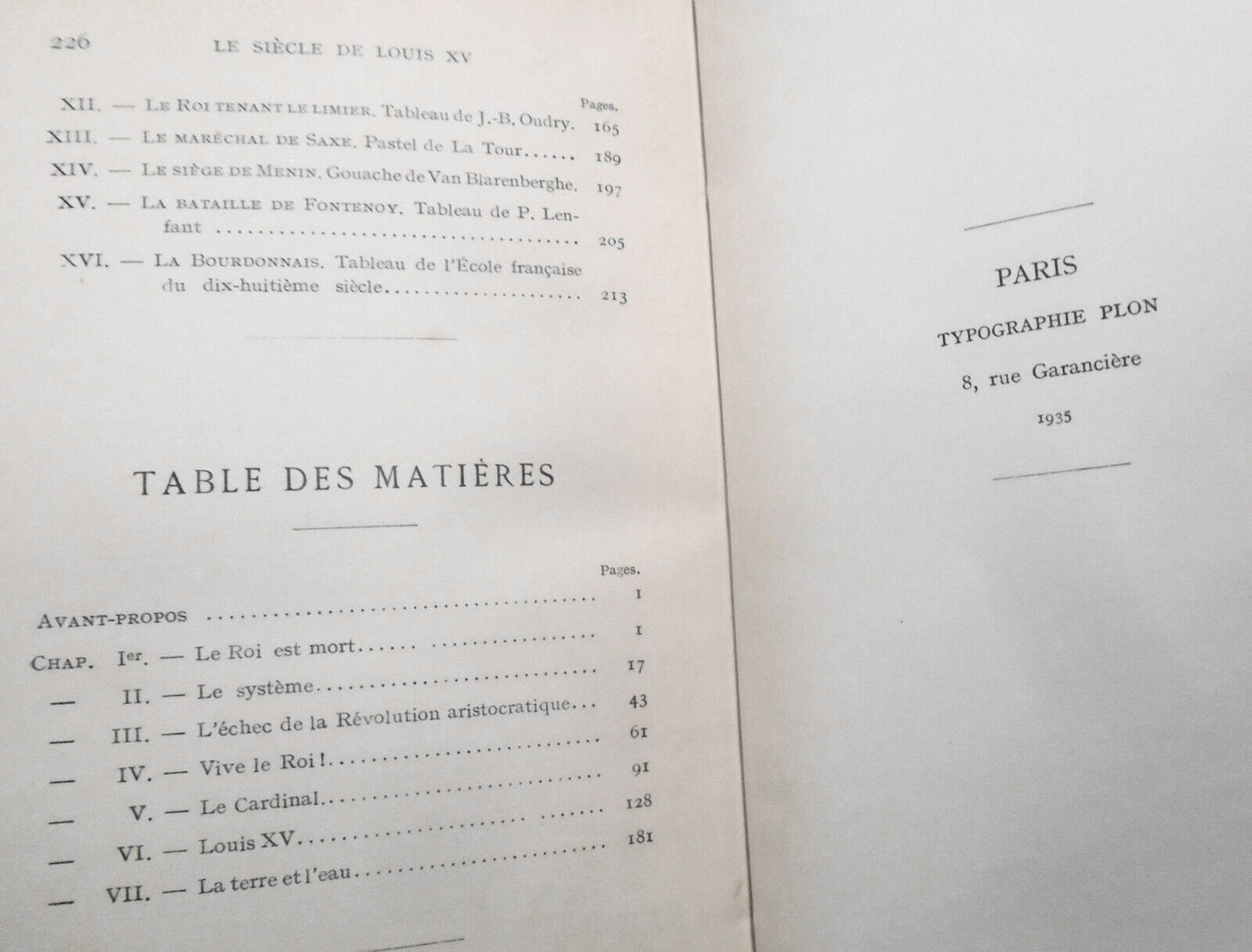 Le siecle de Louis XV, by Pierre Gaxotte. 1935. 2-Volume Set.