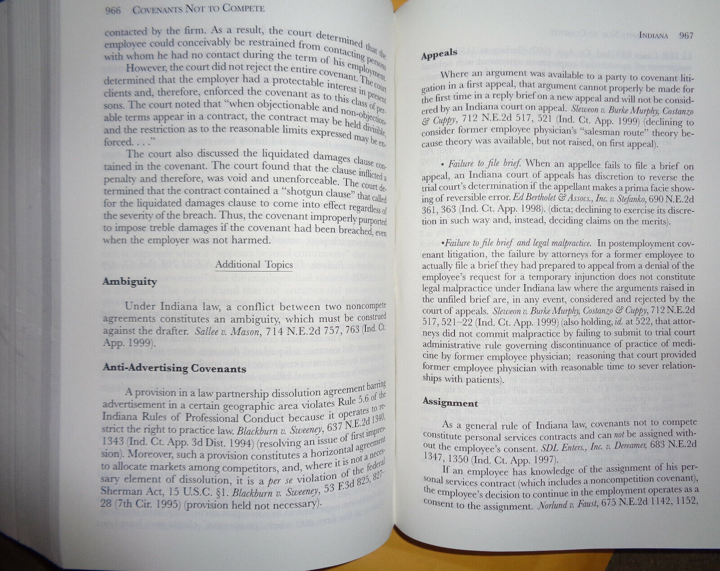 Covenants Not to Compete: A State-by-State Survey by Malsberger 3rd Ed 2002 2Vol