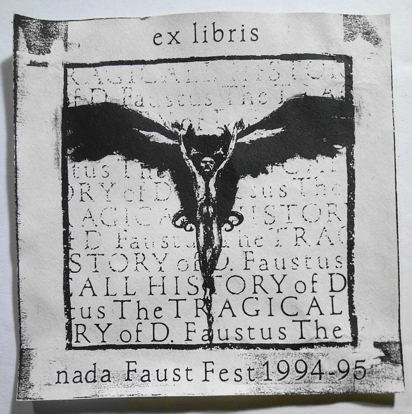 Nada Faust Fest 1994-95 Ex Libris Bookplate