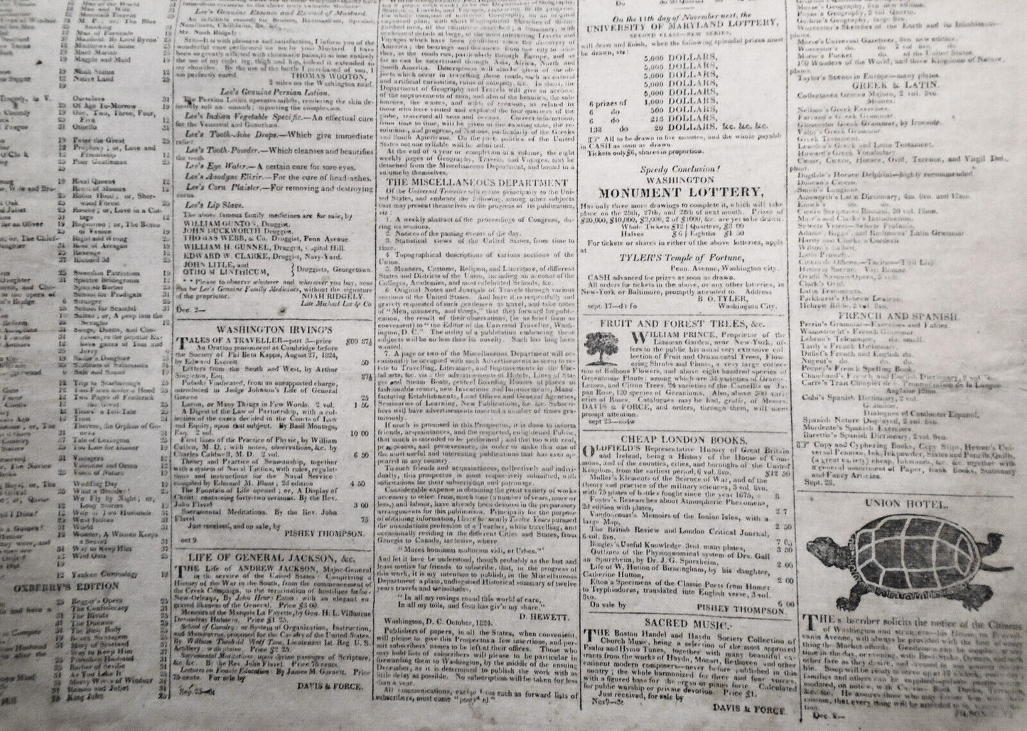 DAILY NATIONAL JOURNAL December 15, 1824 - from NY Gov DeWitt Clinton collection